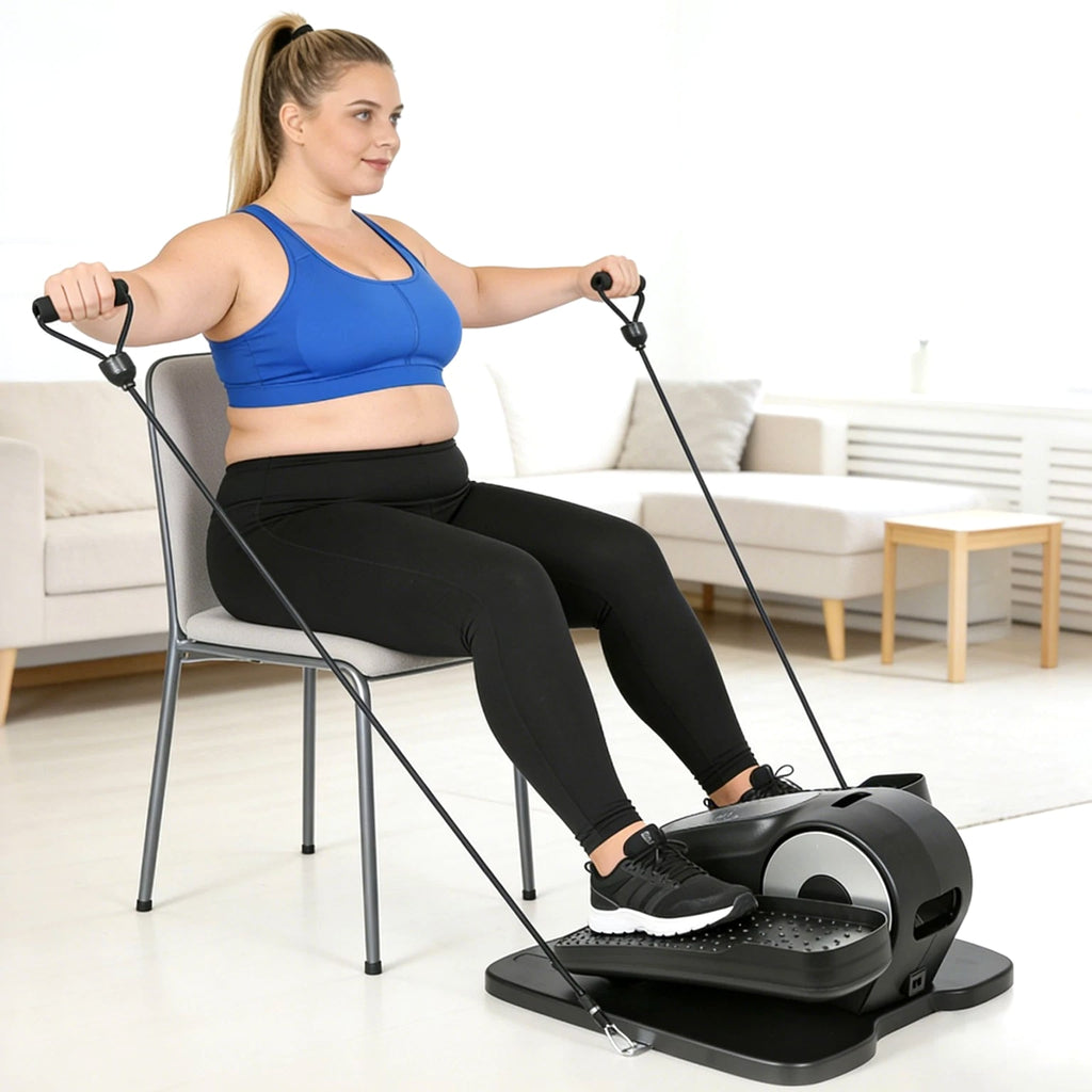 Himly DT01 Under-Desk Elliptical,Seated Exerciser w/ Remote,12-Speed for Seniors