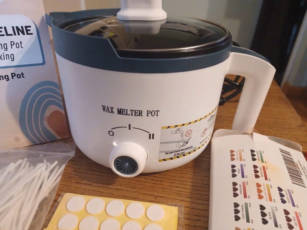 Wax Melter for Candle Making, Pouring Spout Wax Melting Pot Kit with Wicks, S...