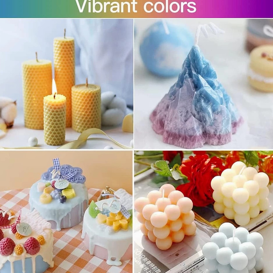 Candle Dye - 20 Colors Liquid Candle Making Dye for DIY Candle Making Supplies Kit