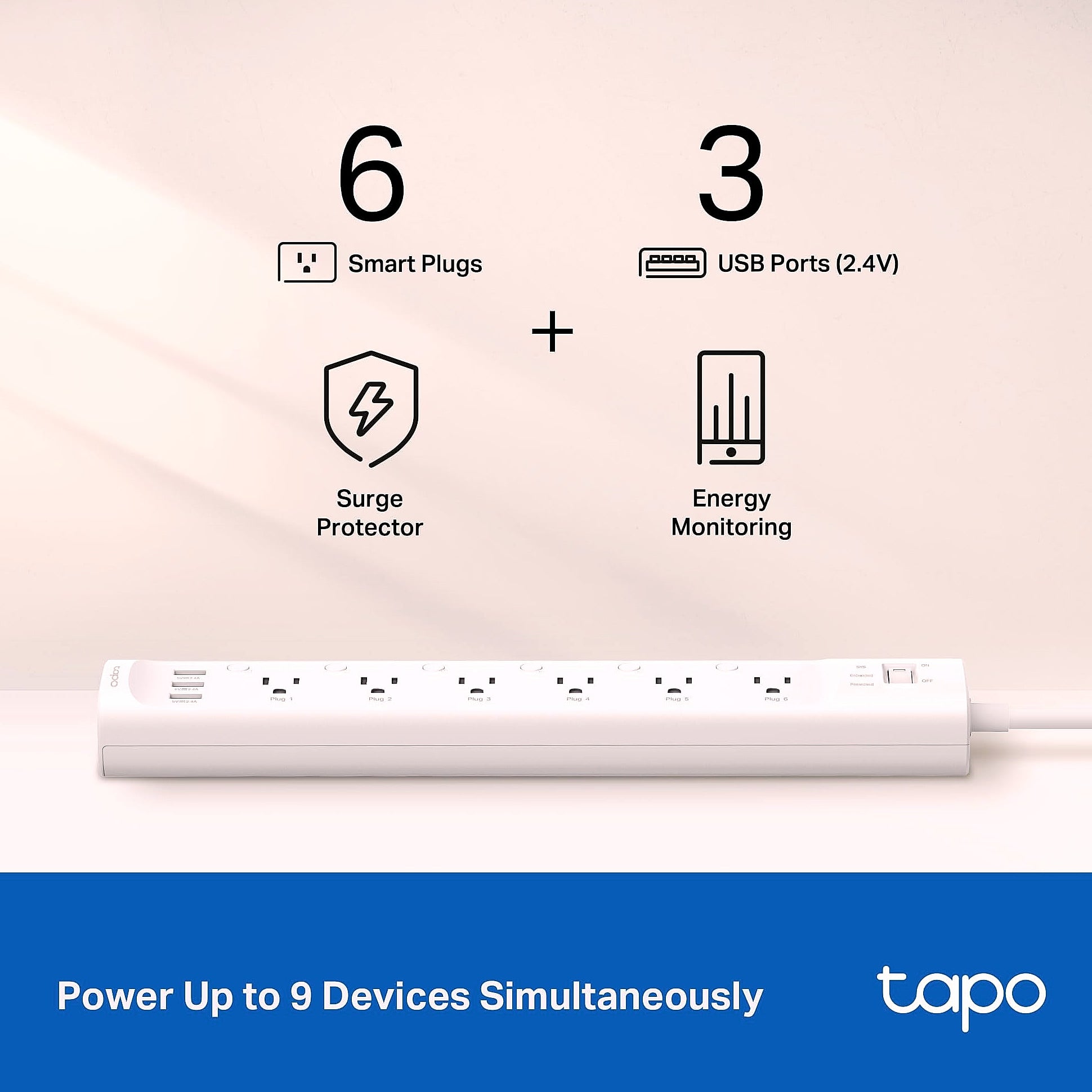 Tapo P316M Smart Power Strip with Energy Monitoring and Matter