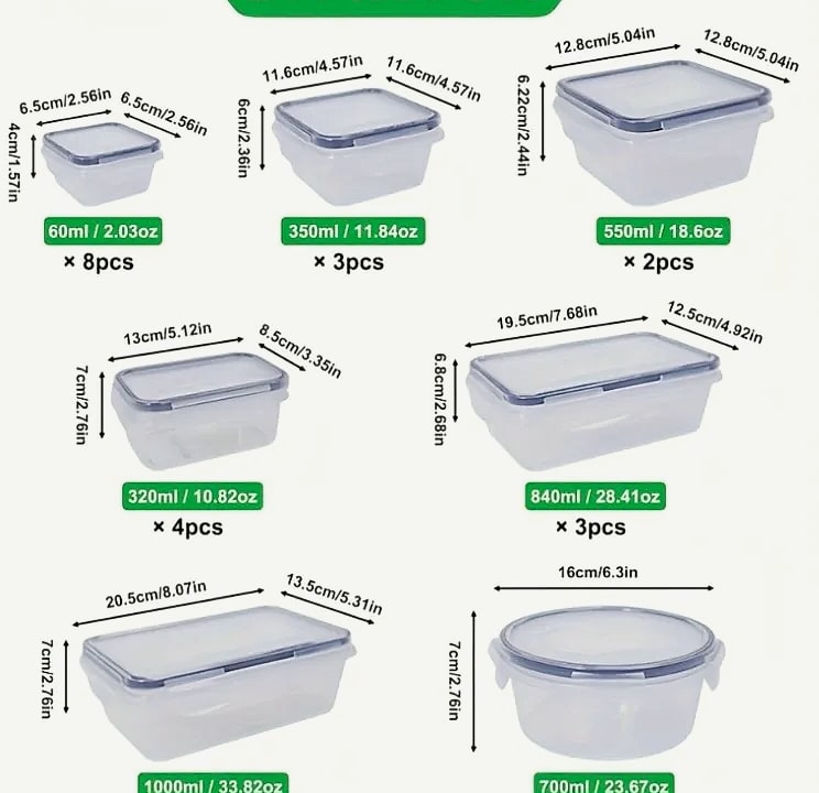 48-Piece BPA-Free Food Storage Container Set with Airtight Lids