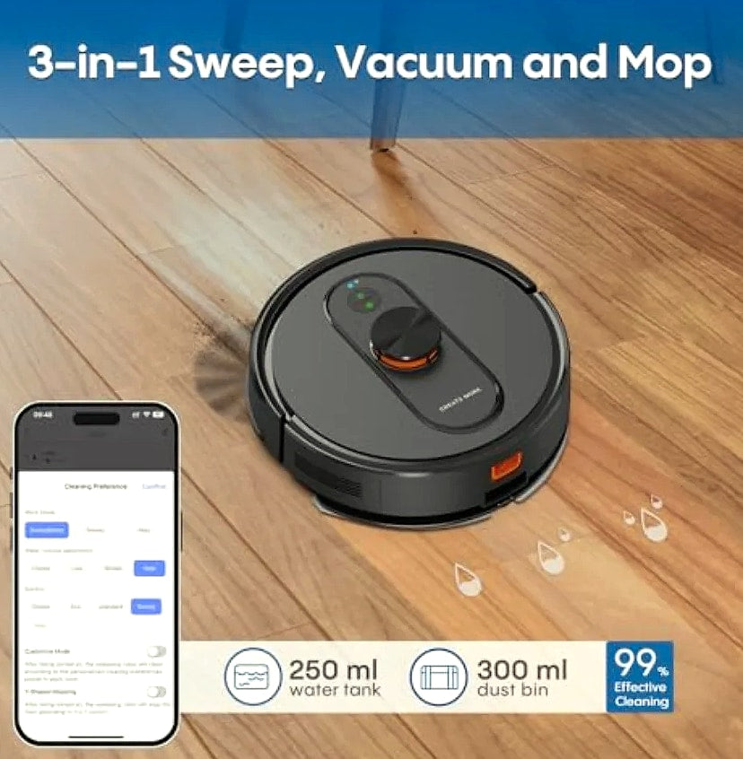 SHXI Robot Vacuum and Mop with LiDAR Mapping