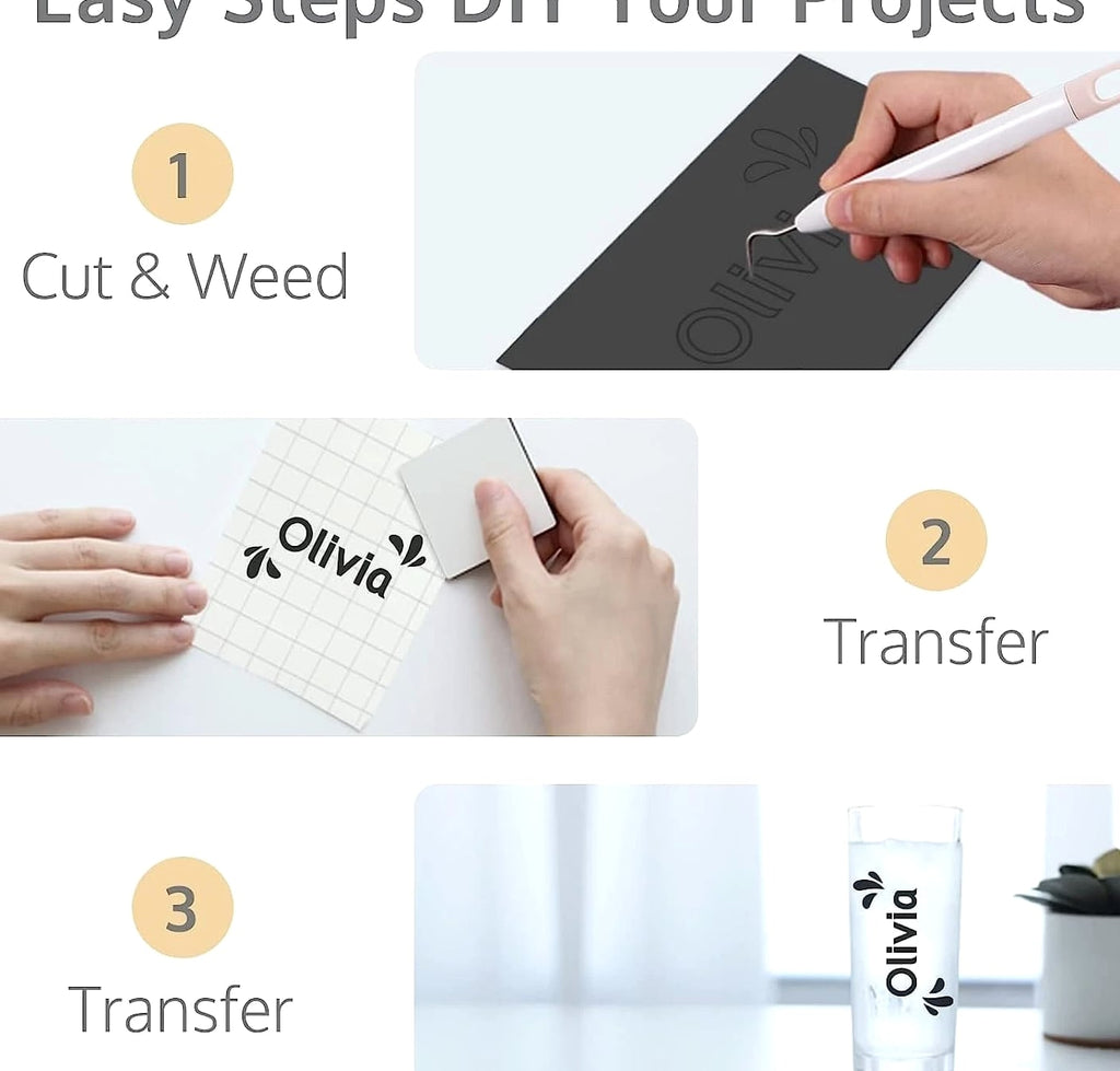 Smart Adhesive Vinyl Permanent Cricut Joy Film - 5.5 X 12 in (36 Packs) Craft