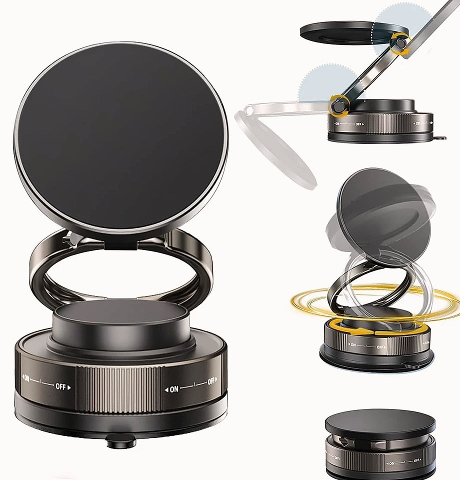 360° Rotatable Vacuum Magnetic Car Phone Mount