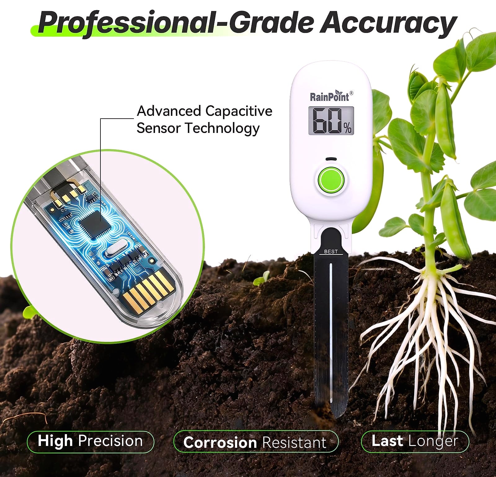 RAINPOINT Smart Wireless Moisture Meter with WiFi Hub Kit