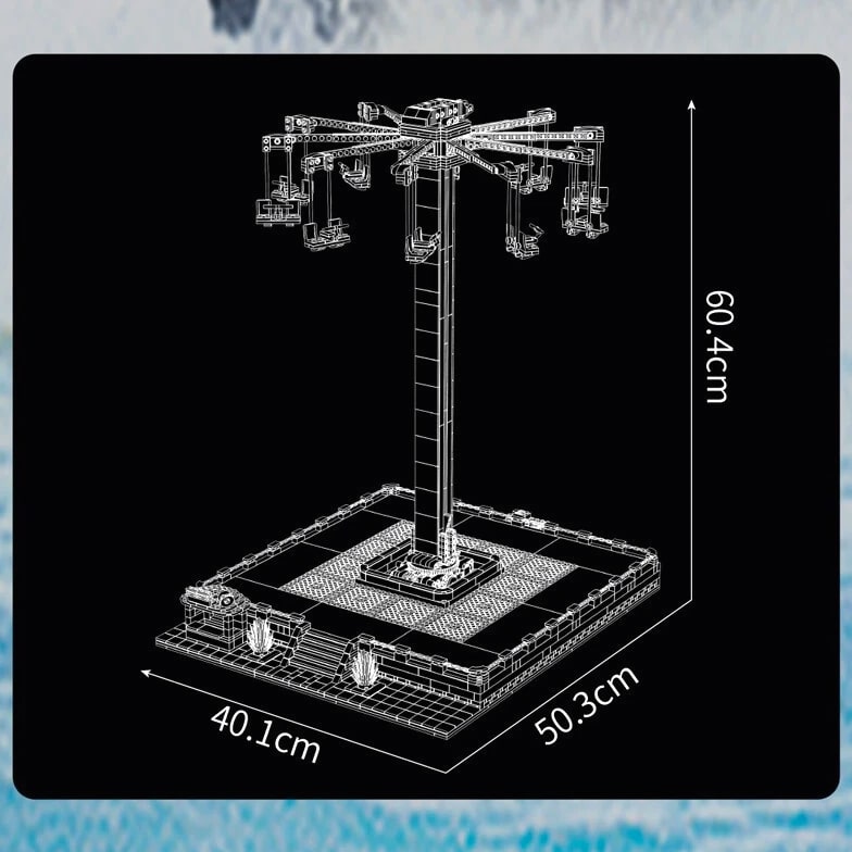Mould King 11016 Rotating Flying Chair Paradise Building Block Remote Controlled