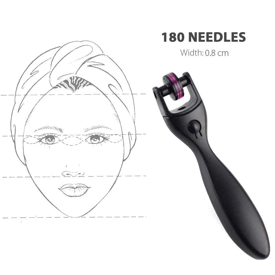 Derma Roller Kit For Face, Beard, Hair 540 Titanium Microneedle 0.5/1/1.5mm