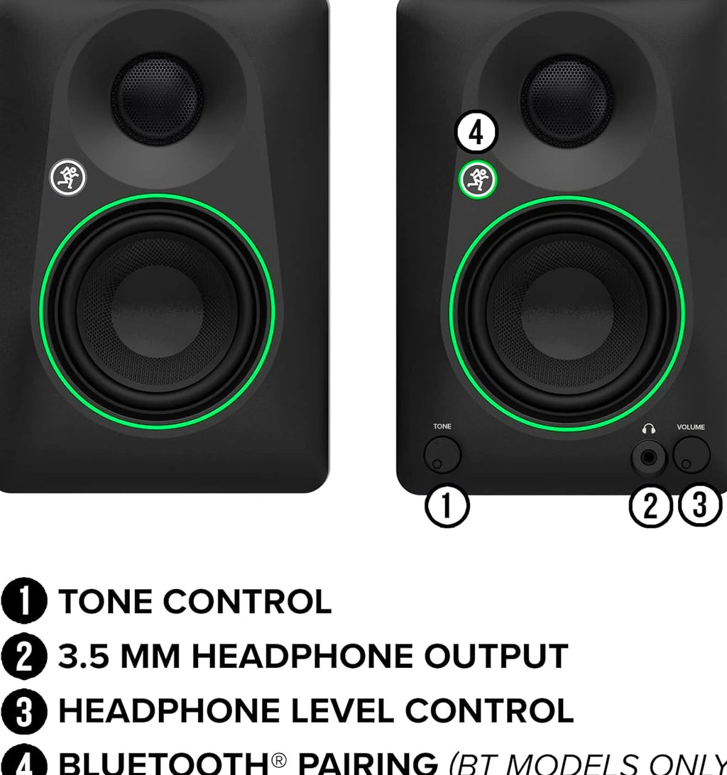 Mackie CR3.5 3.5" Creative Reference Powered Studio Monitors with Tone Knob and
