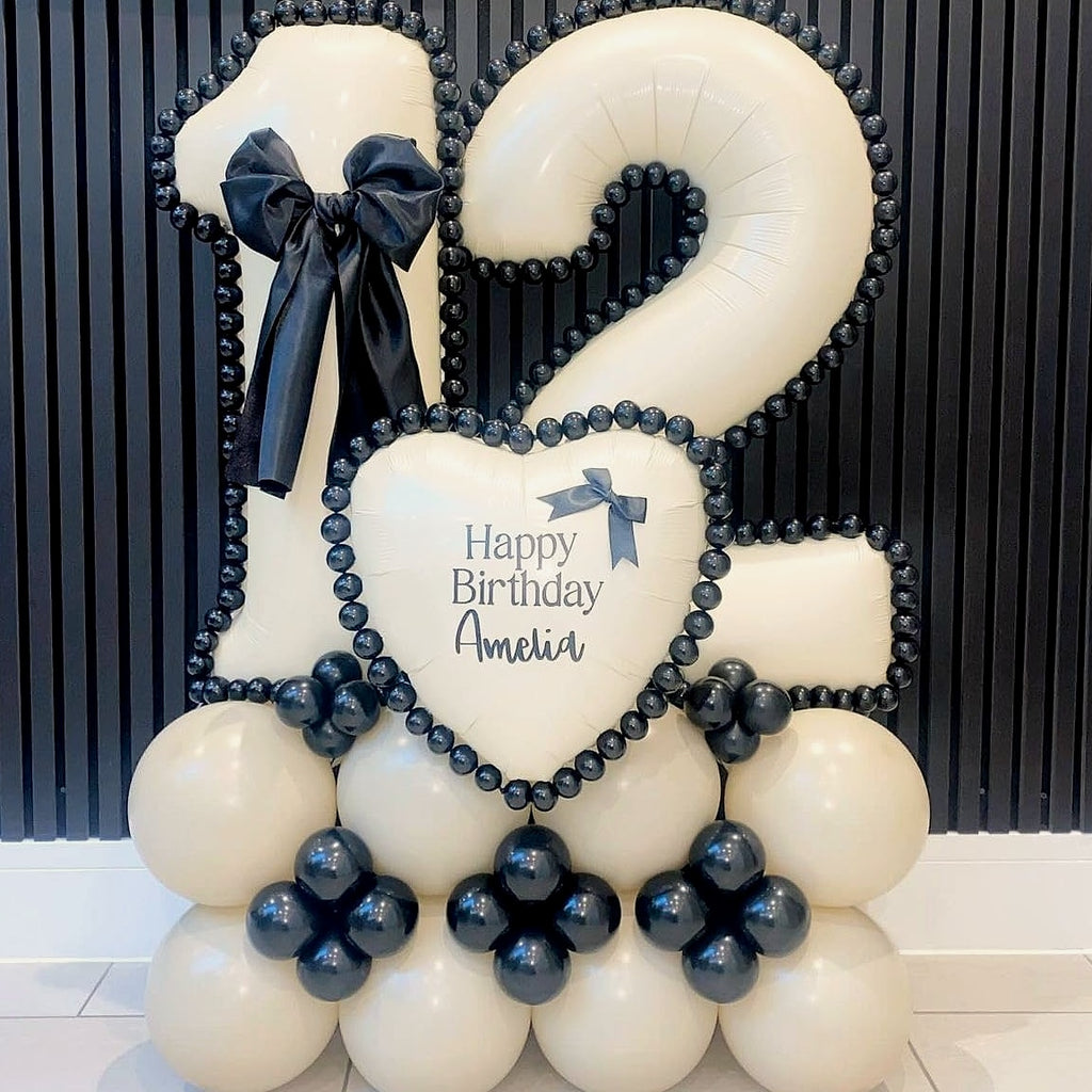 Lingqiang 40 Inch Number 1 Balloon Beige Foil Party Decoration