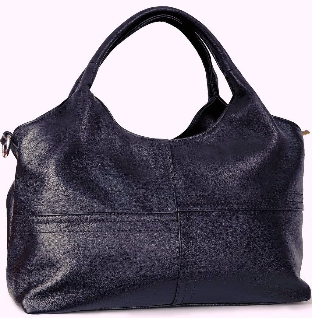 KOGTLA Medium Vegan Leather Handbag with Detachable Satchel Strap