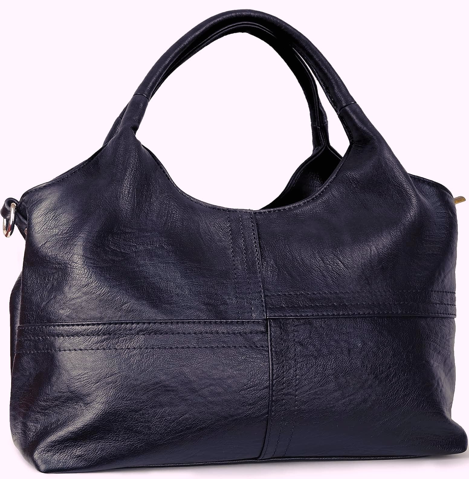 KOGTLA Medium Vegan Leather Handbag with Detachable Satchel Strap