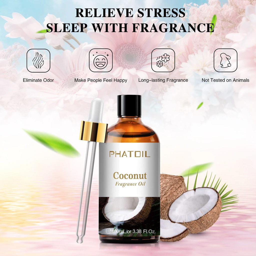 100ML Coconut Fragrance Oil for Soaps and Candles Making, Humidifiers, Diffusers