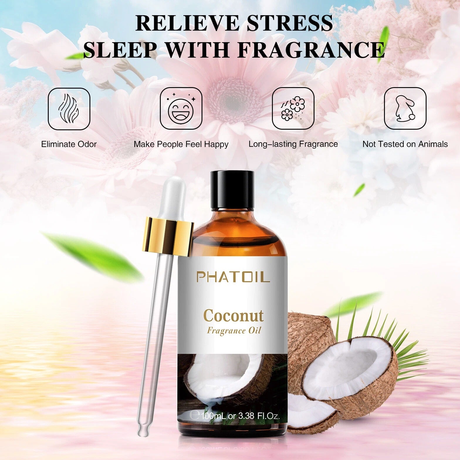 100ML Coconut Fragrance Oil for Soaps and Candles Making, Humidifiers, Diffusers
