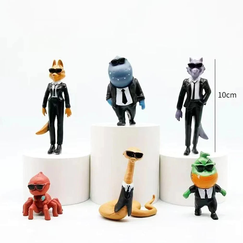 Hot 6Pcs/Set The Bad Guys 2 Action Figures Model Toys Collectible for Kids