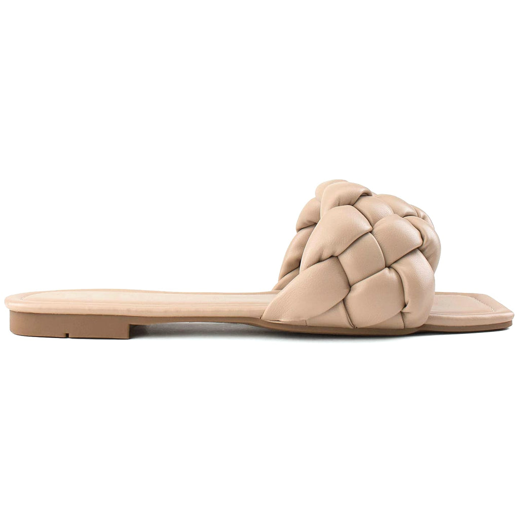 RF Room of Fashion Women's Open Square Toe Slide Sandals