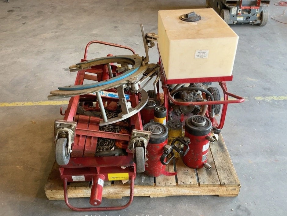 Lot (12) Miscellaneous Tools Hydrostatic Test Pump Cylinder Chain Hoist bidadoo