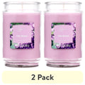 Lilac Breeze Scented Single-Wick Large Glass Candle Jar, 20 oz (2 Pack)