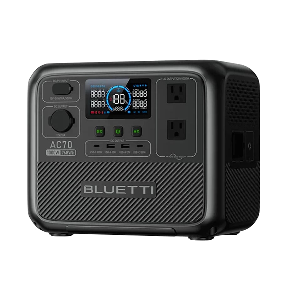 BLUETTI AC70 Portable Power Station 768Wh 1000W