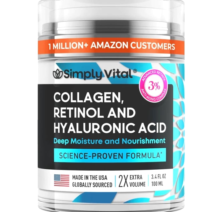 Anti-Aging Face Moisturizer - Retinol, Collagen & Hyaluronic Acid, Day & Night