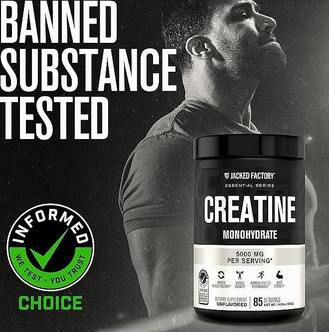 Jacked Factory Creatine Monohydrate Powder 425g Supplement