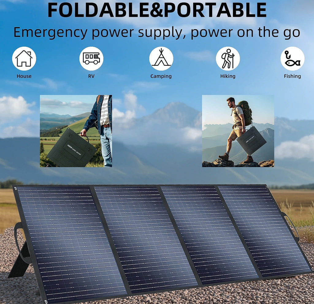 SOLARPLAY 400W Foldable Solar Panel, 23.4% Efficiency