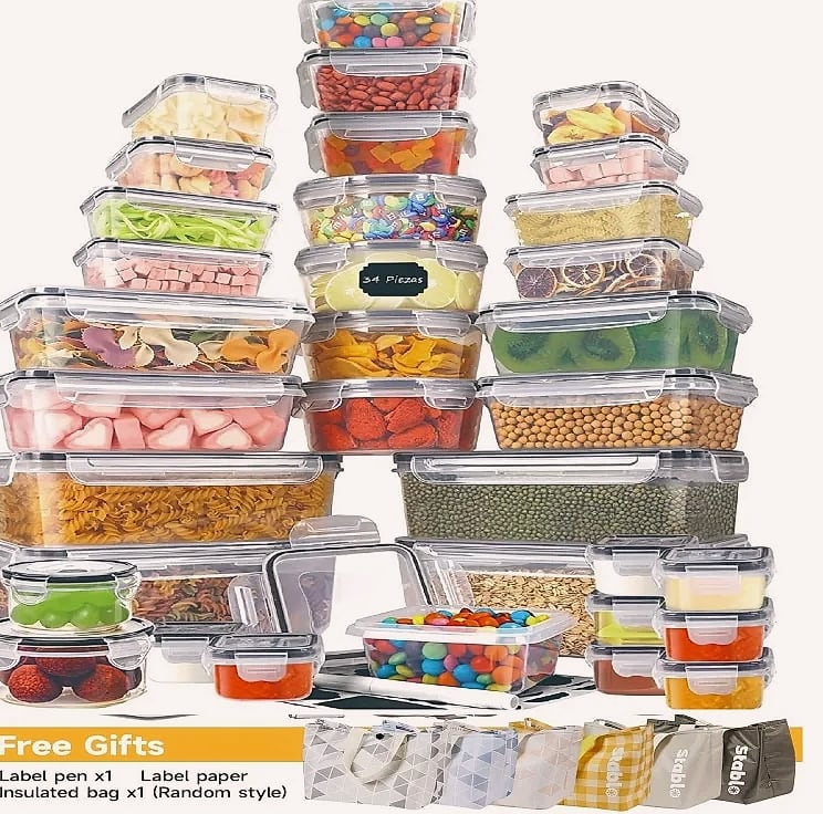 48-Piece BPA-Free Food Storage Container Set with Airtight Lids