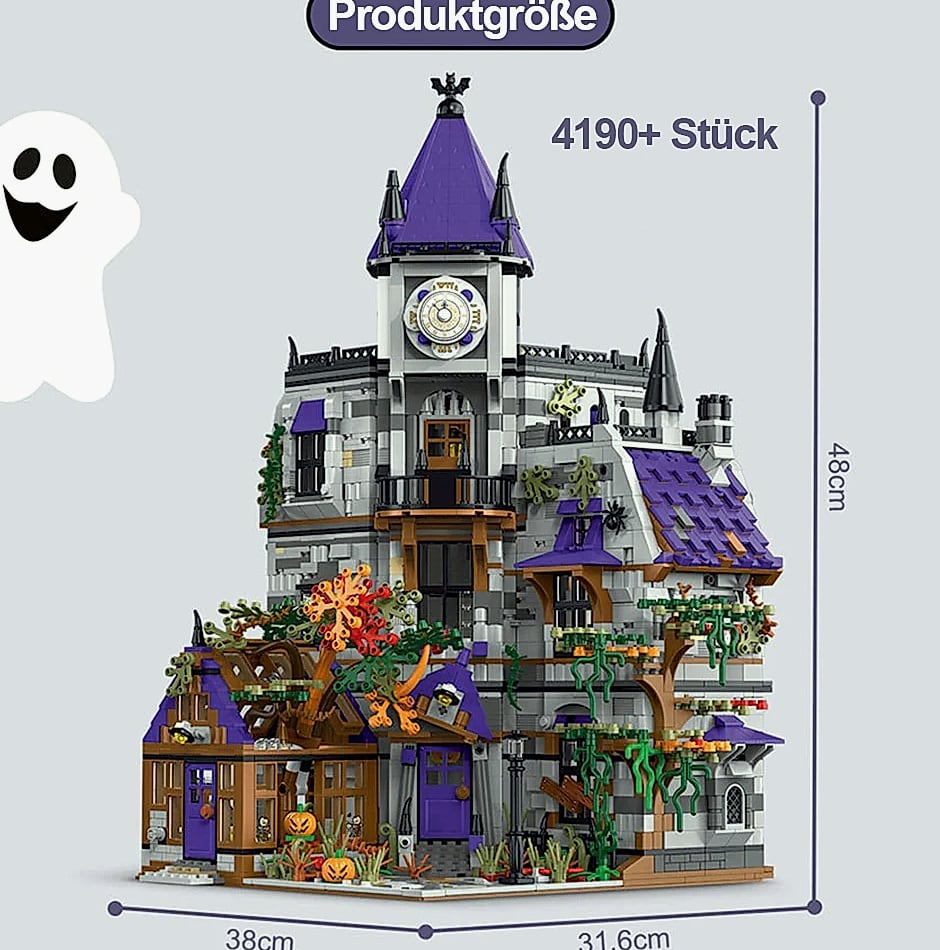 Barweer 4190pc Mystery Mansion Modular Building Block Set