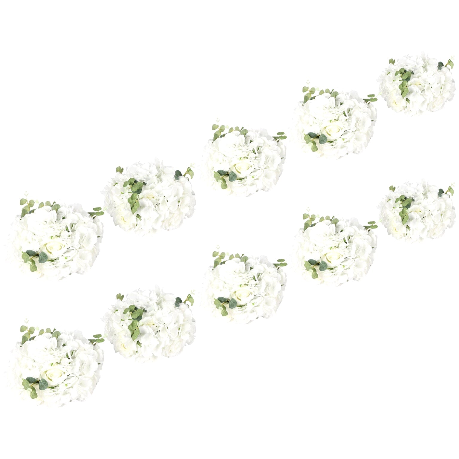 10X Handmade Artificial Flower Balls for Weddings, Parties, and Decor