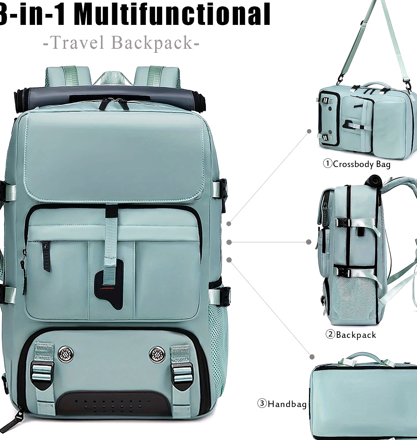 Large Capacity Laptop Backpack with Travel Organizer