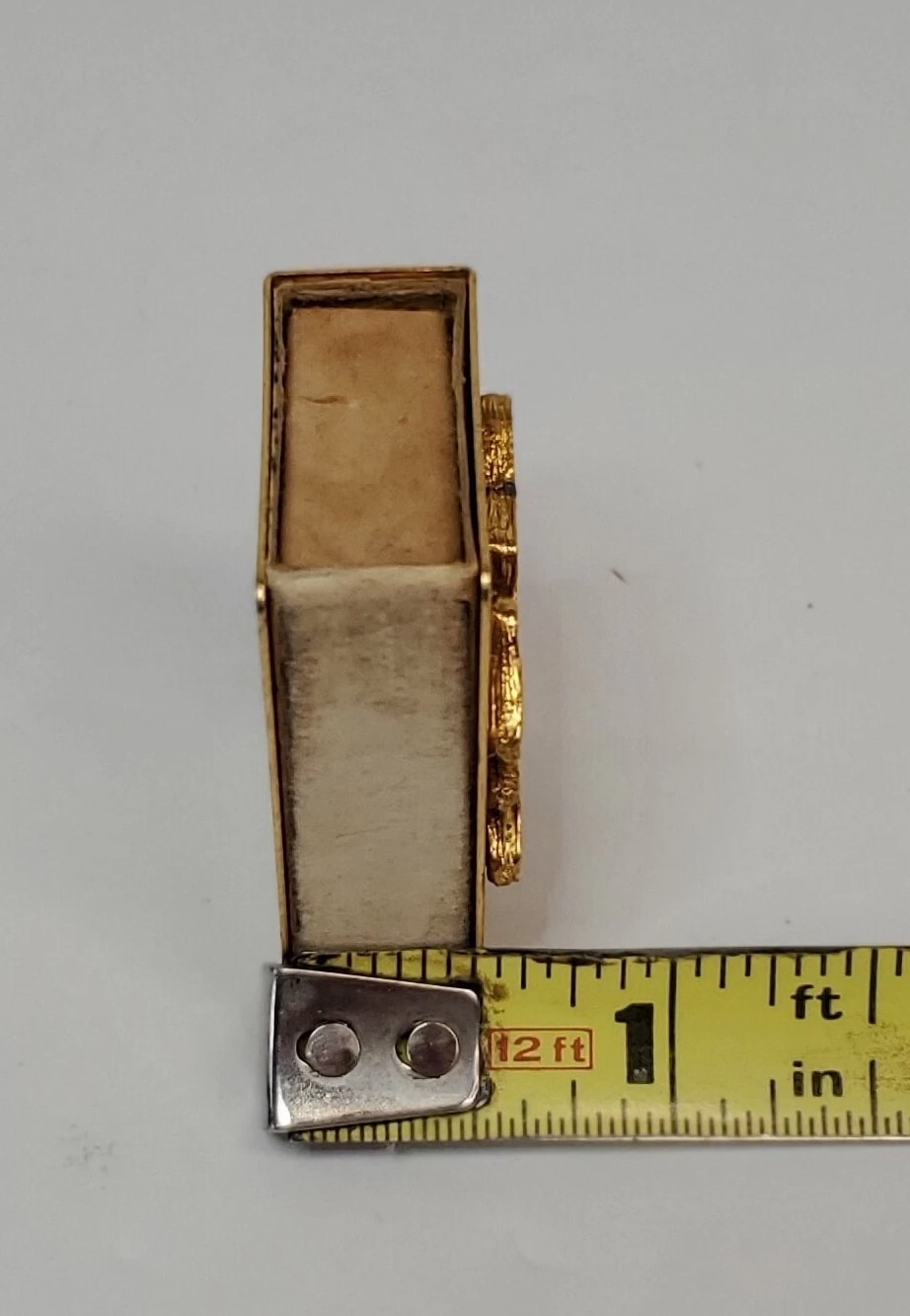 Vintage Butterfly Match Stick Holder Gold 1.75 X 1 inch 1950s