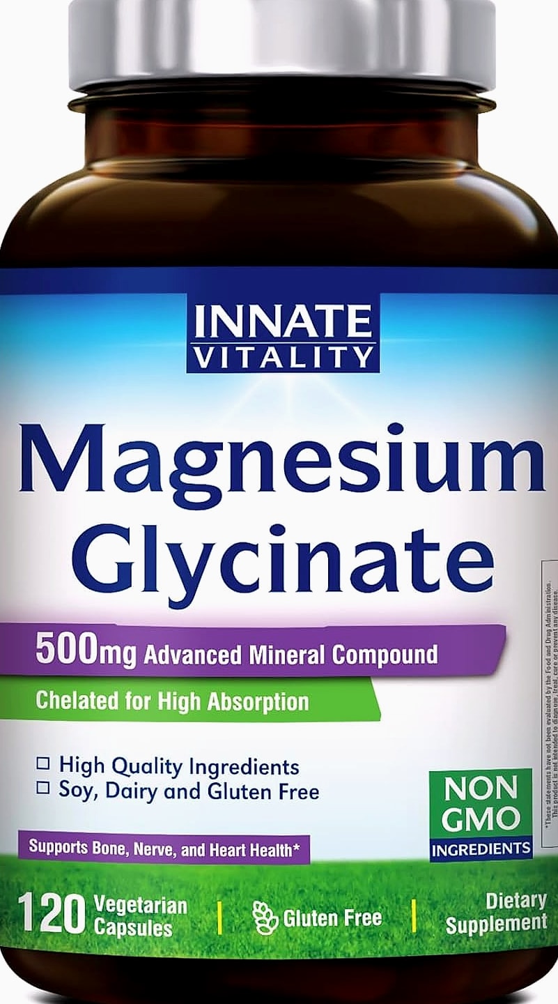 Innate Vitality Magnesium Glycinate 500mg Supplement