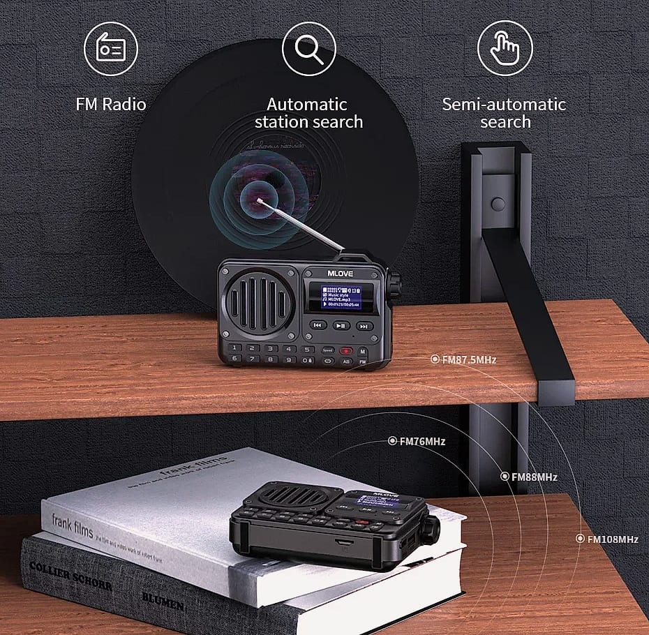 MLOVE BV800 Portable Bluetooth Speaker with FM Radio