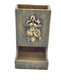 Vintage Match Box Holder Side Strike 5" Dispenser Wall Mount