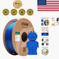1KG PLA Filament 1.75mm - Blue for High-Speed & Precision 3D Printing