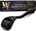 Derma Roller for Skin, Hair & Beard - Titanium Microneedling Roller for Women, Men