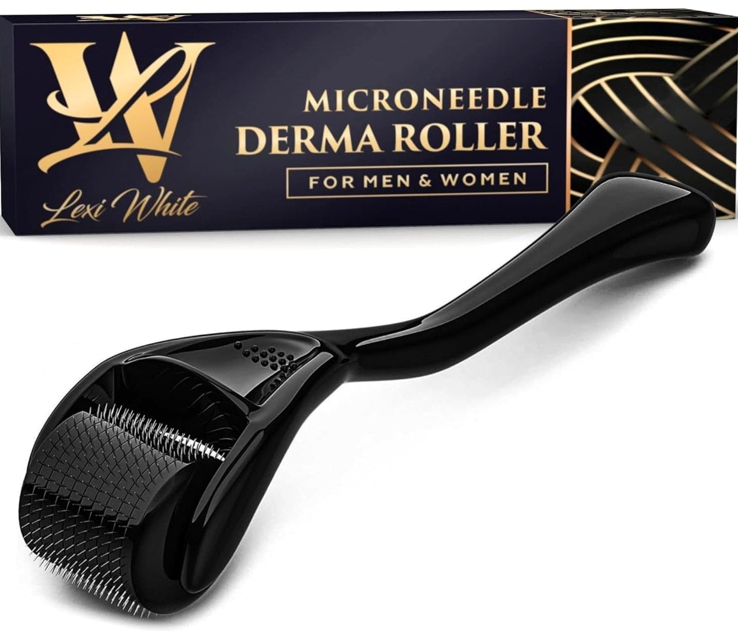 Derma Roller for Skin, Hair & Beard - Titanium Microneedling Roller for Women, Men
