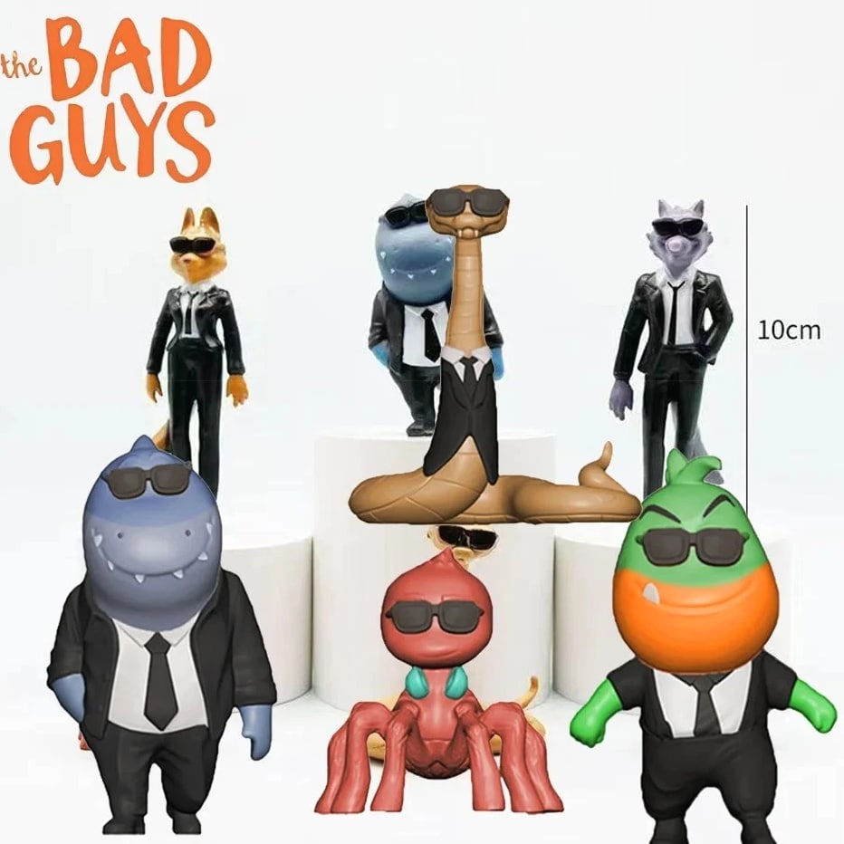 Hot 6Pcs/Set The Bad Guys 2 Action Figures Model Toys Collectible for Kids