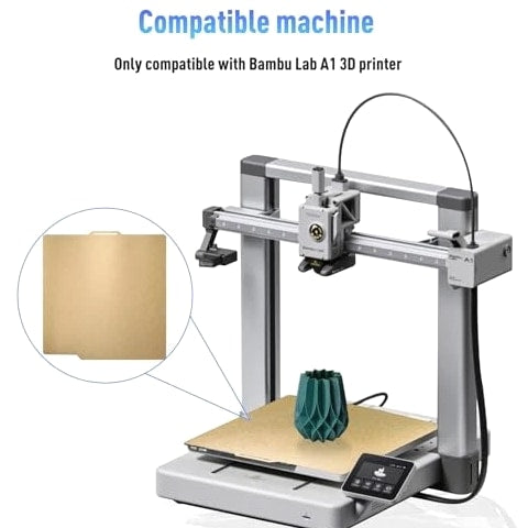 A1 Build Plate, Double-Sided Gold PEI Sheet x1 Bed Plate, 3D Printer