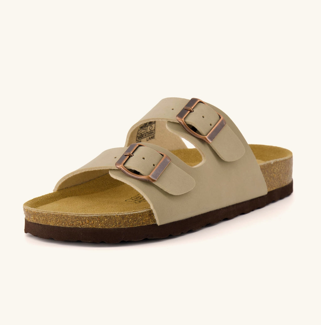 CUSHIONAIRE Lane Cork Footbed Womens Sandals with Arch Support