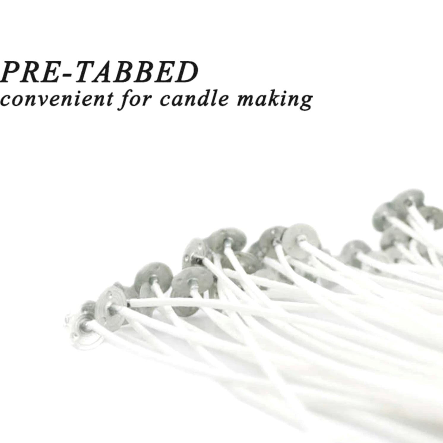 Candle Wicks 6 Inch Cotton Core Candle Making Supplies Pre-Tabbed 100 PCS