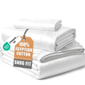 Extra Long Twin Sheets 100% Egyptian Cotton 15 Deep Pocket White LANE LINEN
