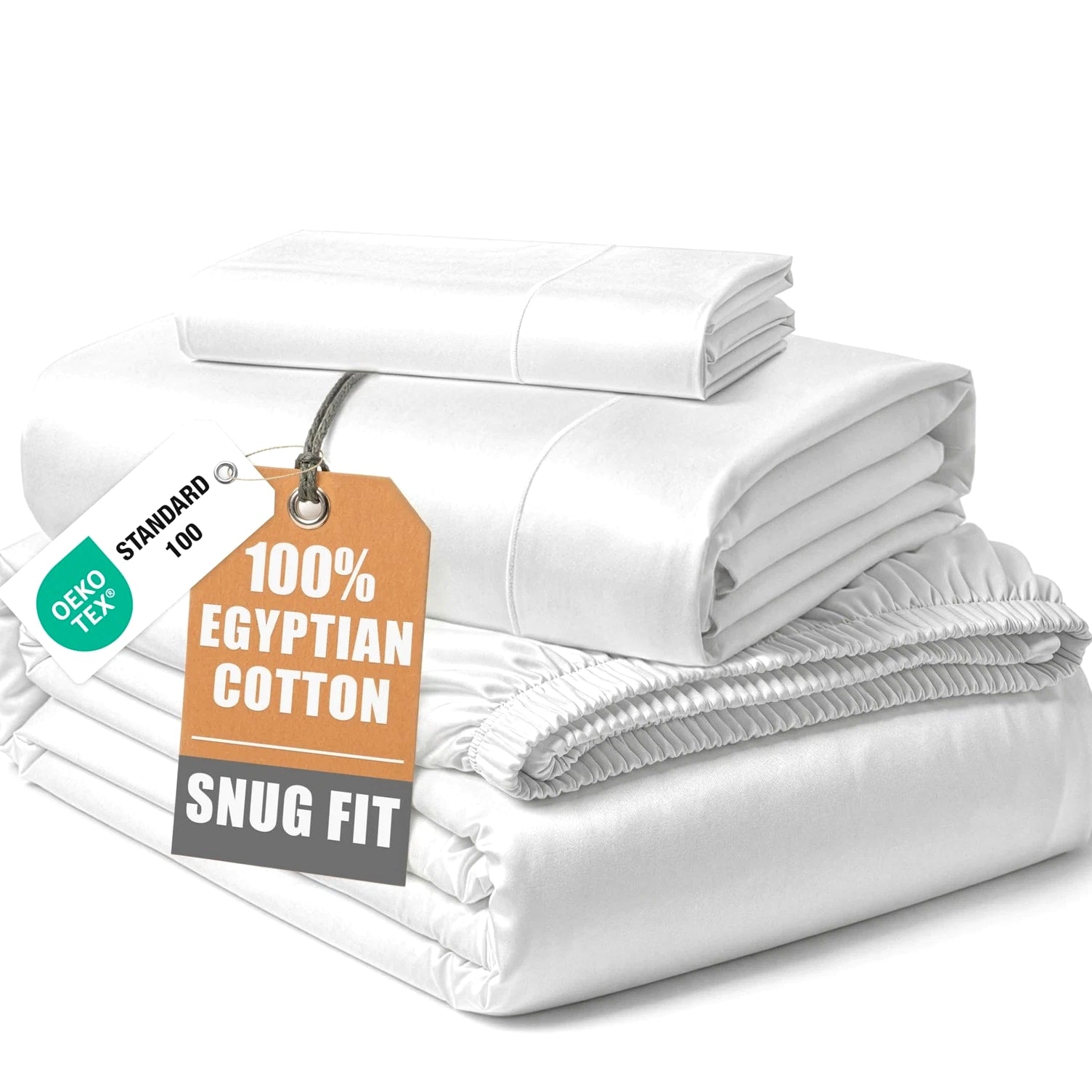 Extra Long Twin Sheets 100% Egyptian Cotton 15 Deep Pocket White LANE LINEN