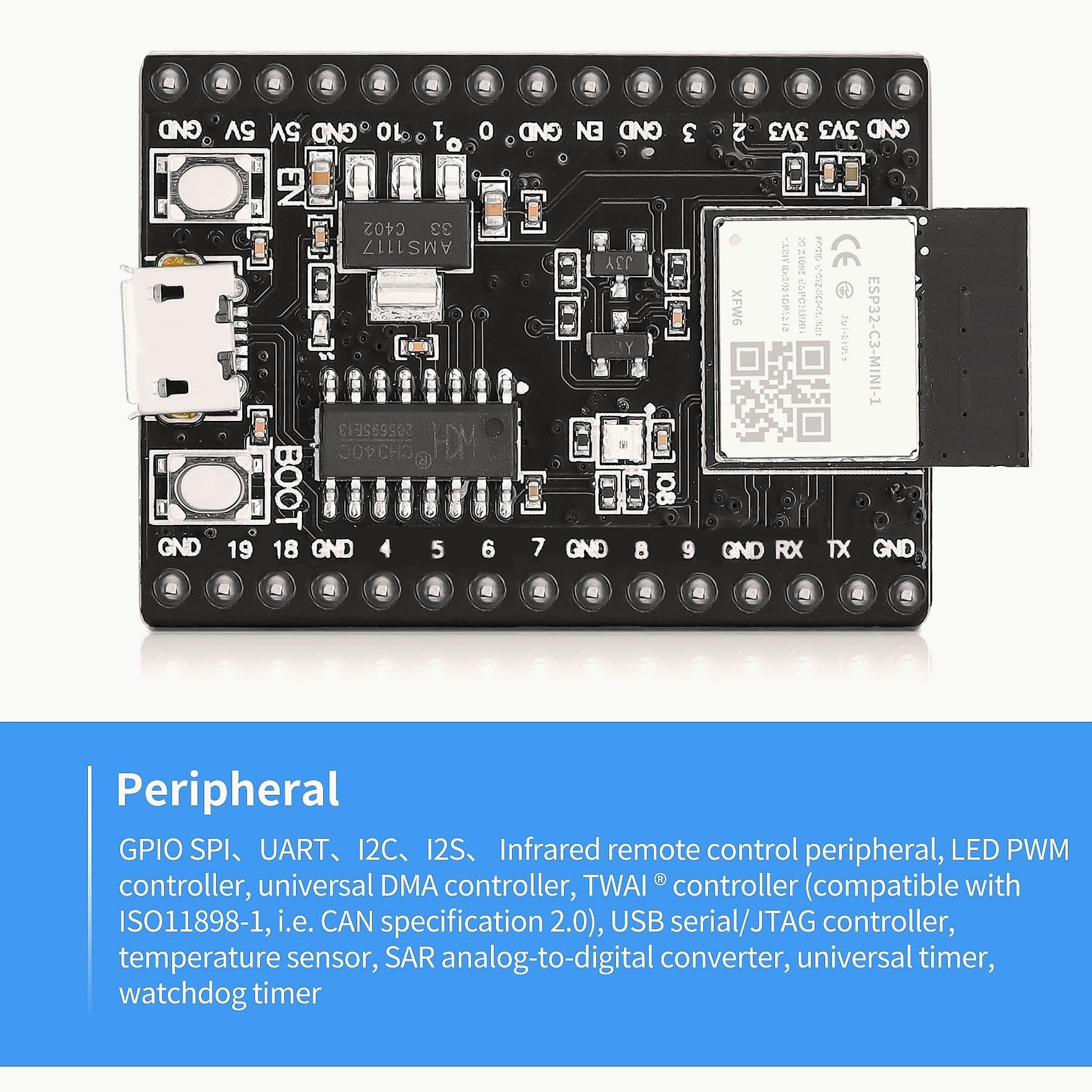 FancyWhoop ESP32-C3 Development Board with WiFi Bluetooth