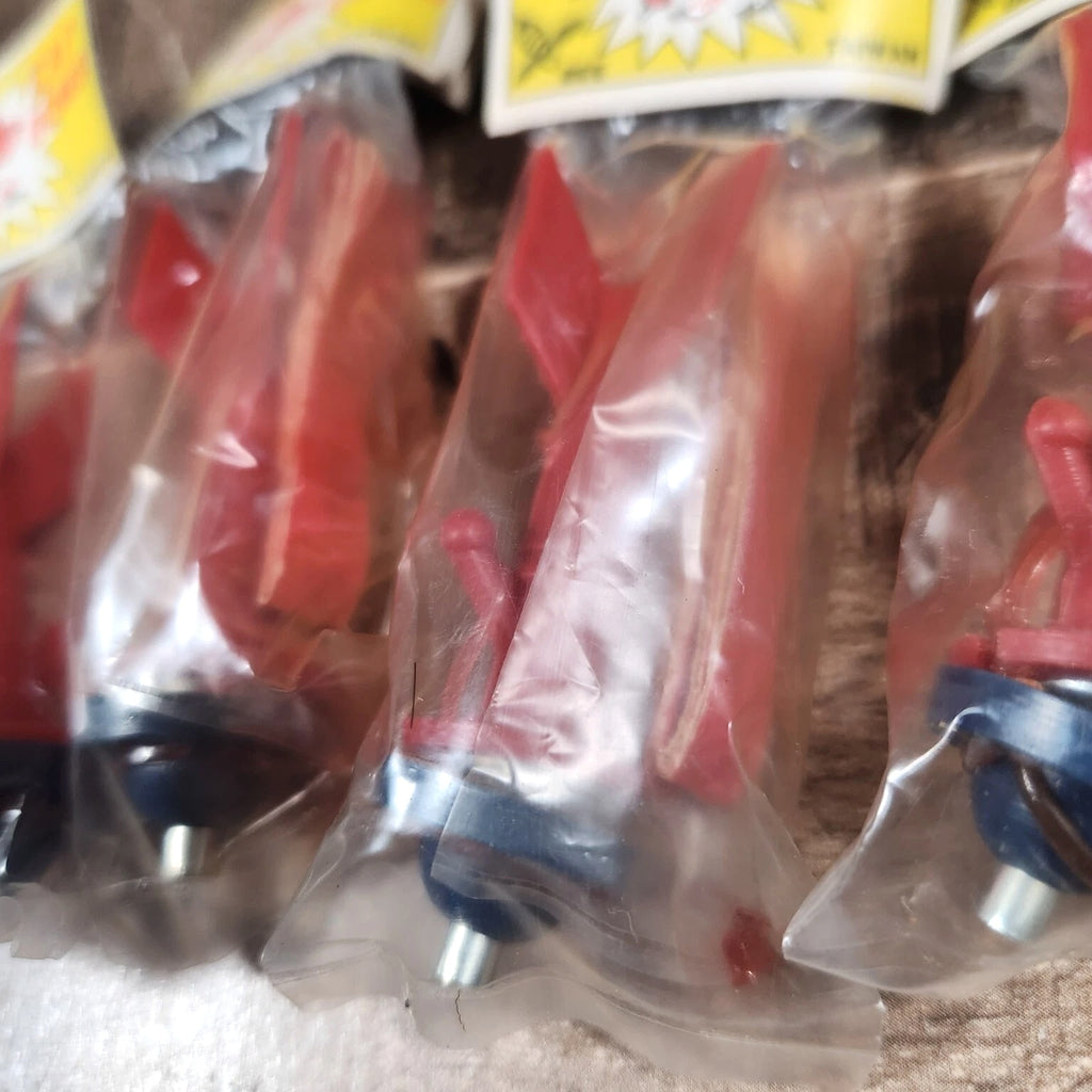 Vintage Lot Of 5 1960s Bee Cap Bomb Toys Missles Shaped Brand New NOS Retro Red