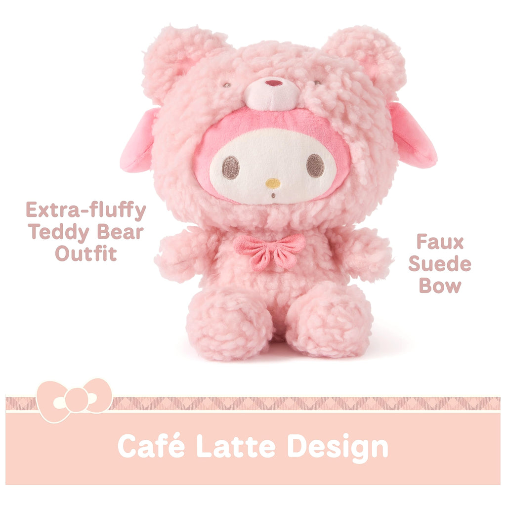 GUND Sanrio My Melody Café Latte Teddy Bear Plush Toy, 10 inch