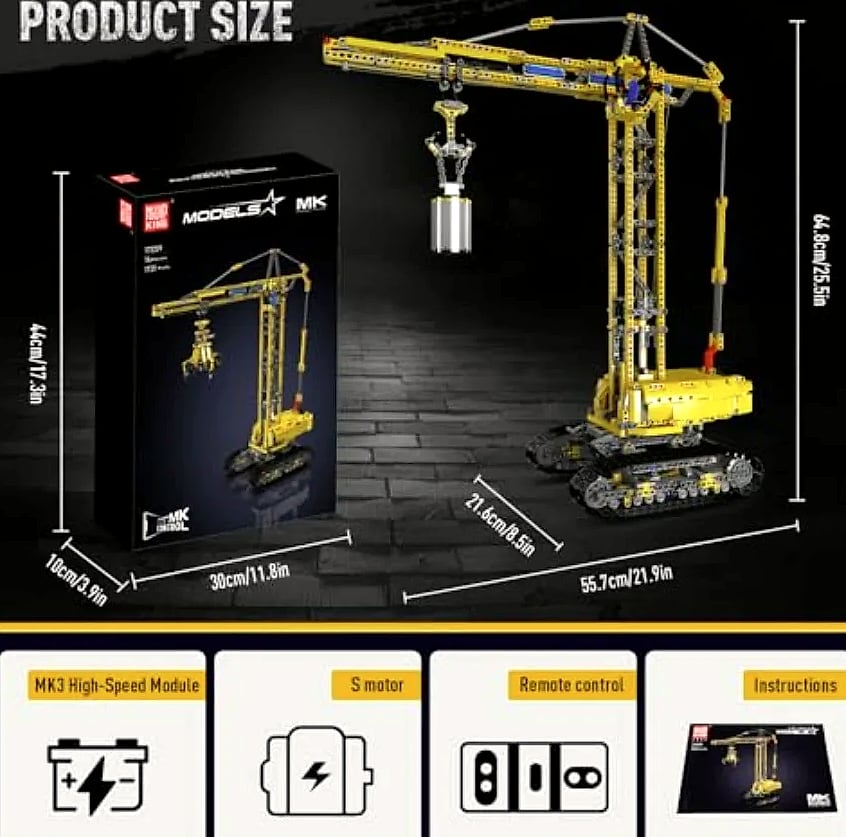 Mould King Crawler Crane Building Set with App Control