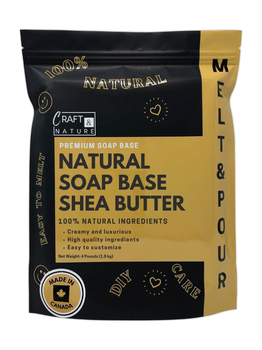 4 Lb All Natural Shea Butter Moisturizing Glycerin Melt And Pour Soap Base