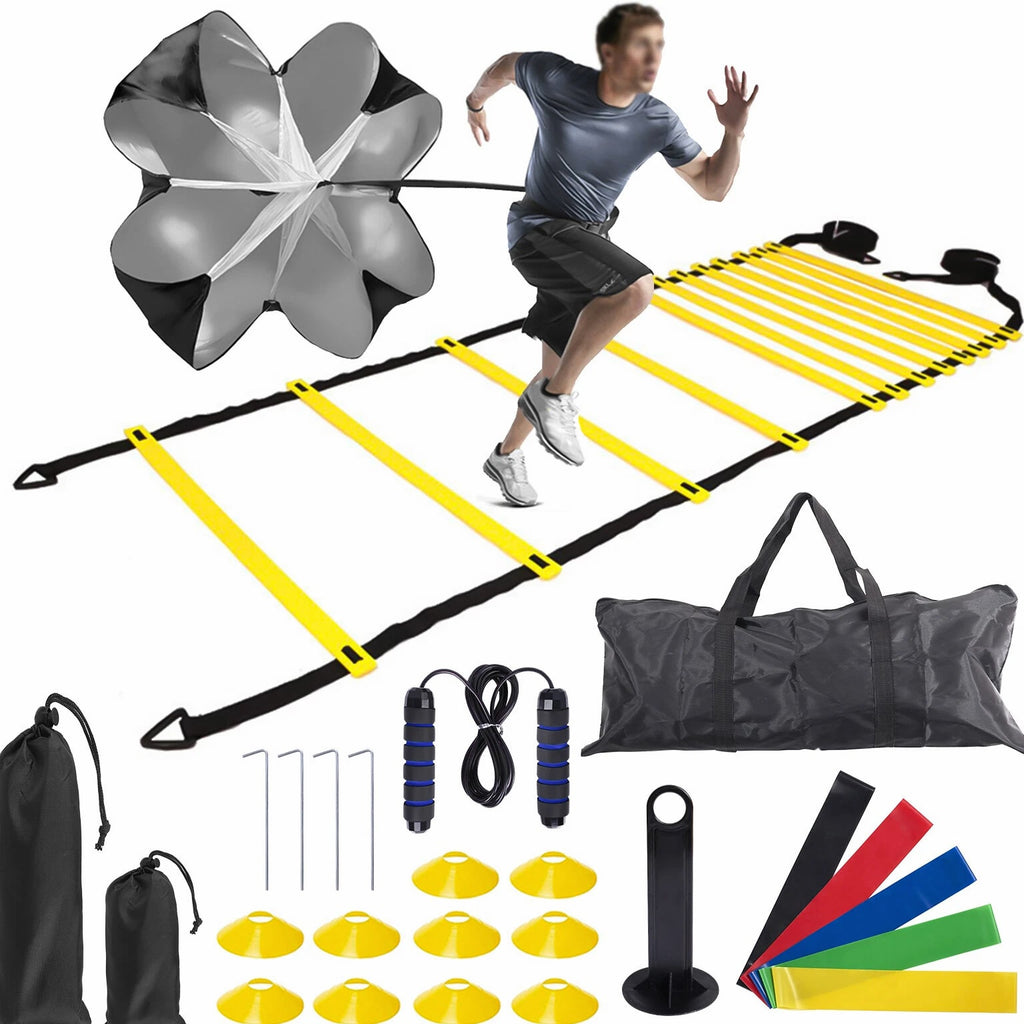 24pcs Agility Ladder and Cones Speed Training Equipment Set For Exercise Sports