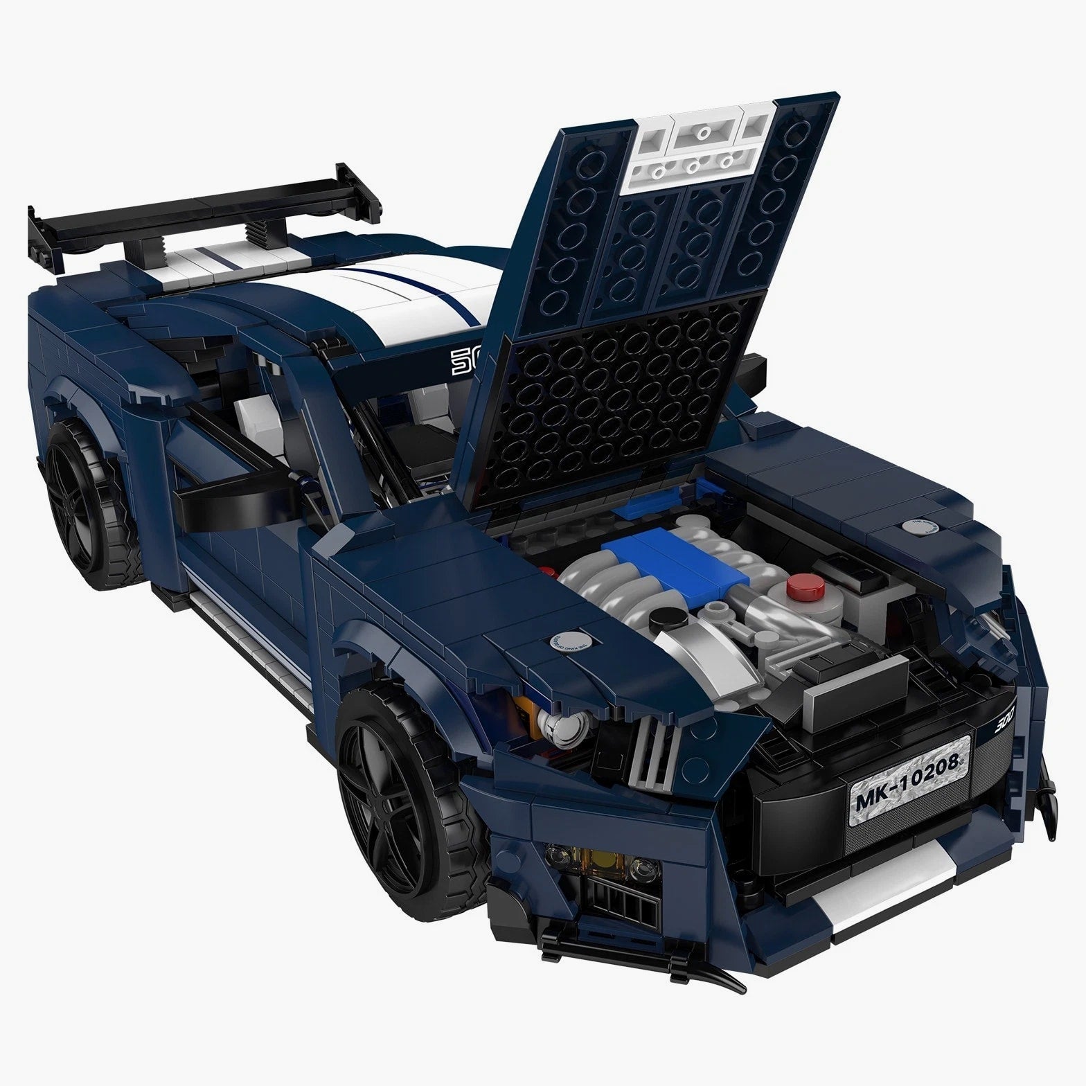 Mould King 10208 Blue Sports Car Supercar Building Block Toy Collection Static