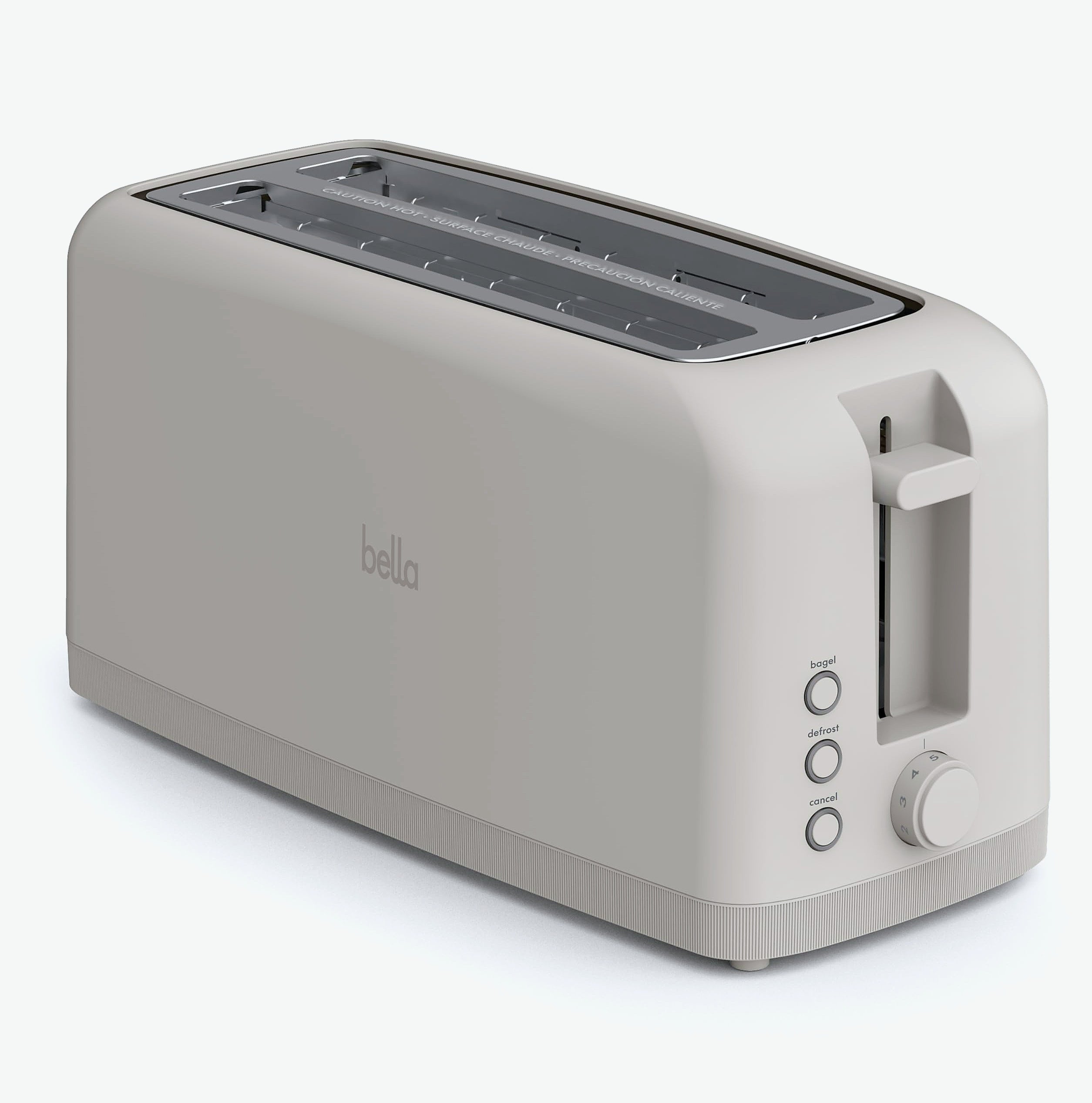 Bella 2 Slice Slim Toaster 900W with 10" Long Slot